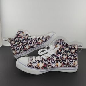 Bob's By Skechers Grumpy Cat High-Tops Purple & white Trim Sz 7 Womens